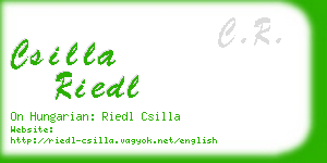 csilla riedl business card
